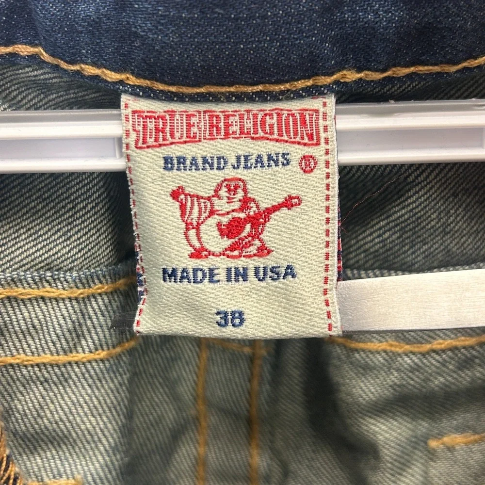 Vintage True Religion Billy Bootcut‎ Jeans Mens 38 USA Made Flap Pocket Y2K